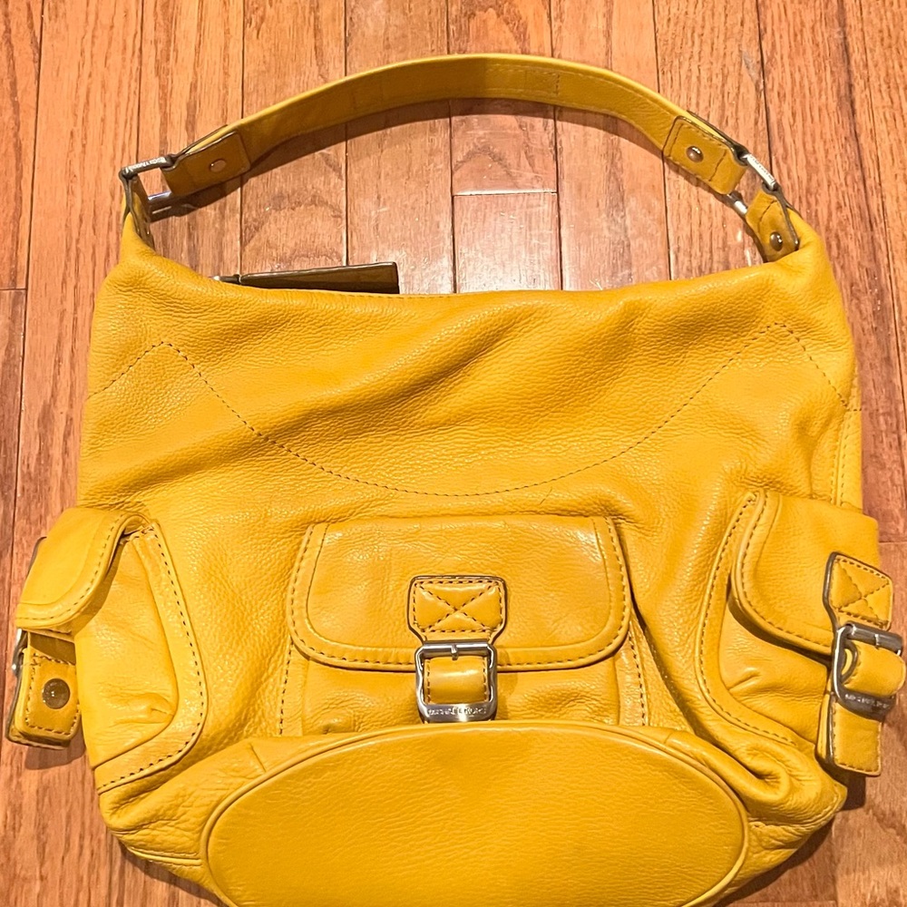 Michael Kors Yellow Leather Shoulder Bag